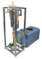 «Элитест В-300» - установка фильтрации воды с угольными фильтрами для удаления остатков пенетранта и проявителя после промывки контролируемого изделия